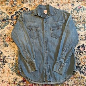 Lucky Brand Denim Western Snap Button Shirt